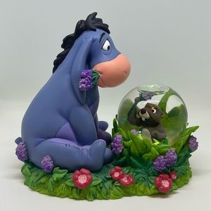 Vintage Disney Winnie the Pooh’s Eeyore and Gopher Spring Snow Globe | 4.5”